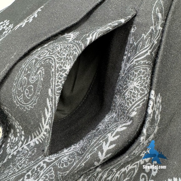 1043 Petite Banana Republic Box Pleated Skater/Circle Skirt - Size 00P Black/Tan - Picture 5 of 16